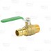 3/4" PEX Expansion x 3/4" MPT Threaded Brass Ball Valve, Lead-Free