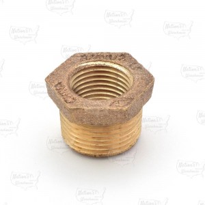 3/4" MPT x 1/2" FPT Brass Bushing, Lead-Free