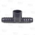 3/4" Barbed Insert x 3/4" Socket (Hub) PVC Adapter Tee, Sch 40, Gray