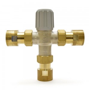 Honeywell 1” Union Threaded Mixing Valve (Lead-Free), 70F-145F