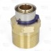 3/4" PEX Press x 1" Male Threaded Adapter, Lead-Free Bronze