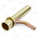 1-1/2" x 8", 22GA Trap-Ease Trap Primer Tailpiece w/ 1/2" (5/8" OD) Branch Outlet, Direct Connect, Rough Brass