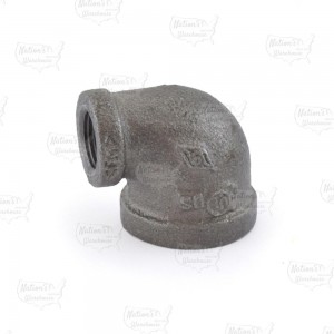 1/2" x 3/8" Black 90° Elbow (Imported)