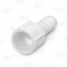 1/2" Barbed Insert x 1/2" Socket PVC Adapter, Sch 40, White