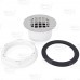 2" Hub, No-Calk (Slip-Fit) PVC Shower Base/Module Drain w/ Snap-in Strainer