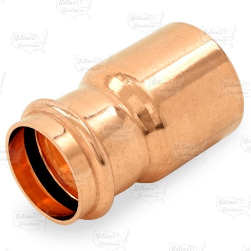 2" FTG x 1-1/2" Press Copper Reducer, Imported