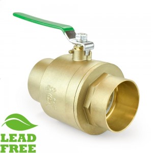 4” Sweat (Solder) Brass Ball Valve, Full Port (Lead-Free)