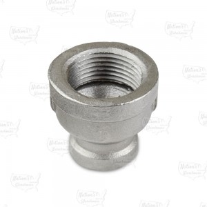 1" x 1/2" 304 Stainless Steel Reducing Coupling, FNPT threaded