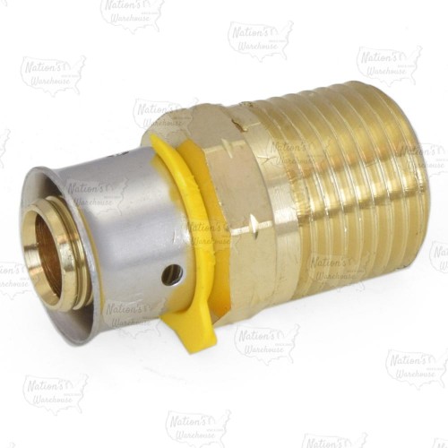 1/2" PEX Press x 1/2" Male Threaded Adapter, Lead-Free Bronze