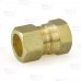 5/8" OD x 1/2" FIP Threaded Compression Adapter, Lead-Free