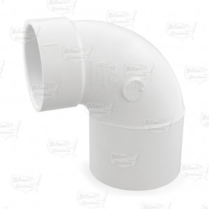 3" x 4" PVC DWV 90° Reducing Elbow (Closet Bend), Socket x Spigot