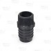 1-1/2" Barbed Insert x 1-1/4" Male NPT Threaded PVC Reducing Adapter, Sch 40, Gray