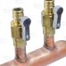 12-branch Copper Manifold w/ 1/2" PEX-A (F1960) Valves, 3/4" Male Sweat x Closed, Right-hand, LF