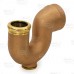 2" FNPT x 1-1/2" Tubular Cast Brass NY Reg P-Trap w/ Cleanout