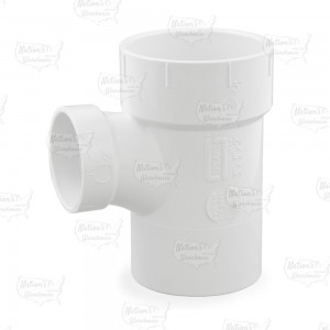 3" x 3" x 2" PVC DWV Sanitary Street Tee (Spigot x Socket x Socket)