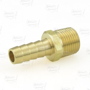 3/8” Hose Barb x 3/8” Male Threaded Brass Adapter