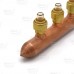 Sioux Chief 672Q0690 6-Branch Manifold, 3/4 in  x 1/2 in Push-To-Connect x Closed, Copper 