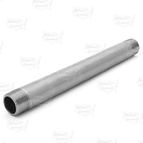 3/4" x 12" Stainless Steel Pipe Nipple