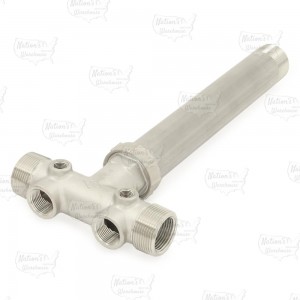 1-1/4" MPT x 13" Union 304 Stainless Steel Well Tank Tee
