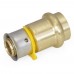 1/2" PEX Press x 1/2" ProPress Adapter, Lead-Free Bronze