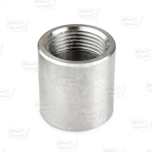 1" 304 Stainless Steel Full (Merchant) Coupling, FNPT threaded