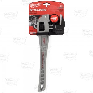 14" Aluminum Offset Hex Pipe Wrench, 2" Jaw Capacity