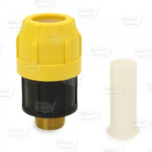 1" IPS (SDR-11 PE Gas Pipe) x 3/4" MIP Short Transition Adapter/Fitting