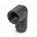 1-1/4" Barbed Insert x 1" Female NPT 90° PVC Reducing Elbow, Sch 40, Gray