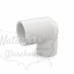 3/4" x 1/2" Barbed Insert 90° Reducing PVC Elbow, Sch 40, Gray