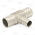 3/4" PEX x 3/4" x 1/2" PEX 304 St. Steel Reducing Tee (Lead-Free)..
