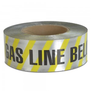 2" x 300ft roll of 5.0 mil Mag-Detectable Yellow Safety Tape