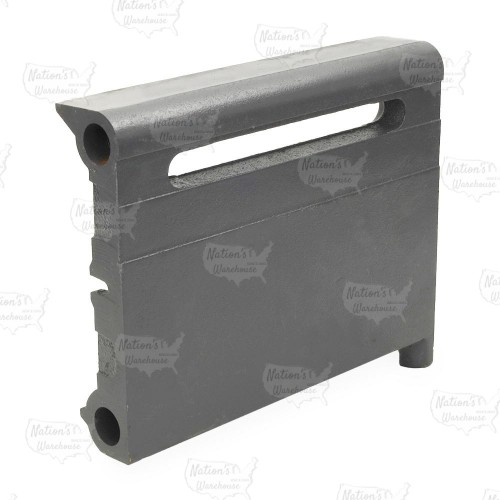 1ft Cast Iron Baseboard Radiator (Right Section), Floor Standing, 10" H x 2-1/2" D x 12" W..