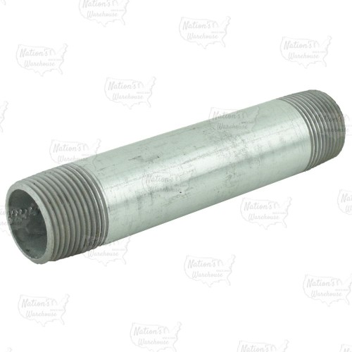 1” x 6” Galvanized Steel Pipe Nipple