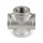 1" 304 Stainless Steel Cross, FNPT threaded