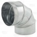 6" Galvanized 90° Adjustable Flue Elbow, 24 GA..