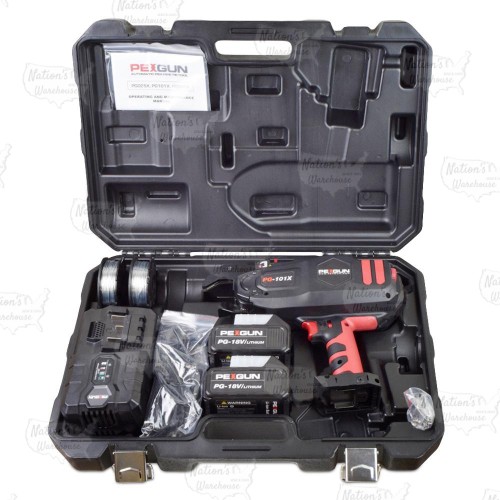 PEXGun PG-101X Complete Kit - PEX Tubing Rebar & Wire Mesh Automatic Tie Tool