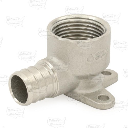 3/4" PEX x 3/4" FPT 304 St. Steel Drop Ear Elbow (Lead-Free)..