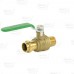 1/2" Press x 1/2" MPT Threaded Brass Ball Valve, Full Port, Lead-Free