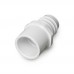 1-1/4" Barbed Insert x 1-1/4" Spigot (1" Socket) Nesting PVC Adapter, Sch 40, White