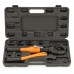 Manual Hydraulic Copper Press Tool Kit, 1/2", 3/4" and 1", w/ Pipe Cutter & Reamer