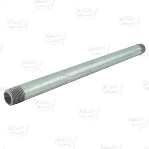 1/2” x 12” Galvanized Steel Pipe Nipple
