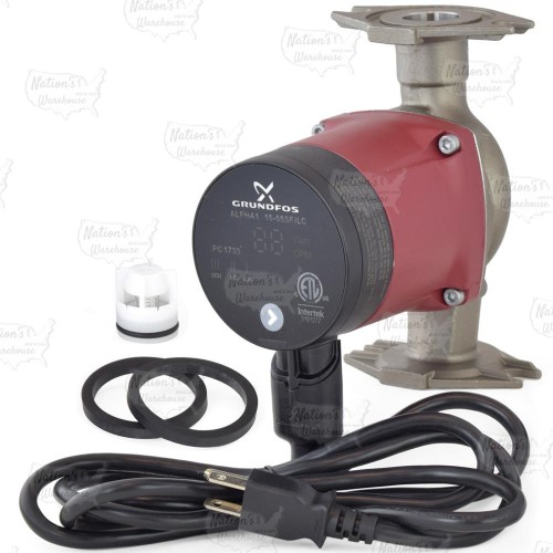 Alpha1 15-55SF/LC Variable Speed Stainless Steel Circulator Pump w/ IFC, Line Cord, 1/16 HP, 115V
