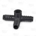 3/4" Barbed Insert x 1/2" Female NPT Side Outlet PVC Tee, Sch 40, Gray