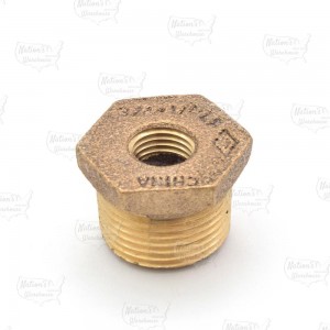 3/4" MPT x 1/4" FPT Brass Bushing, Lead-Free