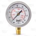 0-160 psi Liquid Filled Pressure Gauge, 2-1/2" Dial, 1/4" NPT