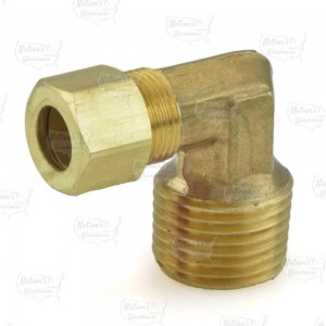 3/8" OD x 1/2" MIP Threaded Compression Elbow, Lead-Free