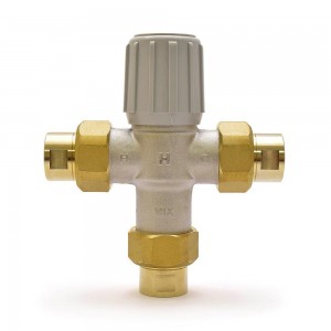 Honeywell 1/2” Union Threaded Mixing Valve (Lead-Free), 70F-145F