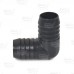 1-1/4" Barbed Insert 90° PVC Elbow, Sch 40, Gray