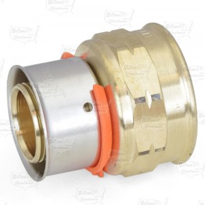 1" PEX Press x 1" Female Threaded Adapter, Lead-Free Bronze