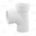 3" PVC DWV Sanitary Street Tee (Spigot x Socket x Socket)